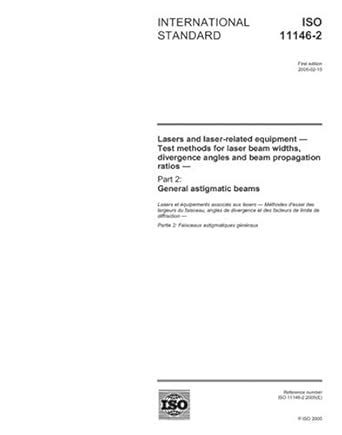 ISO 11146-2:2005, Lasers and laser-related equipment - Test methods for ...