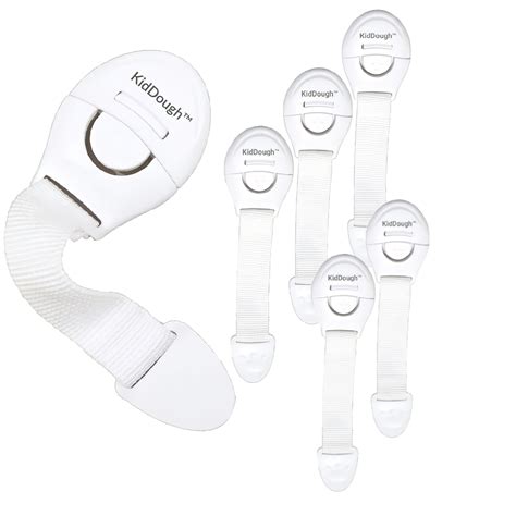 KidDough Furniture Safety Locks for Kids - Pack of 6 White Locks ...
