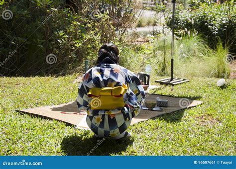 Japanese Women Making Sado Chanoyu or Japanese Tea Ceremony, Also ...