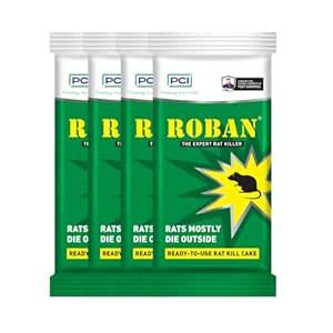 PCI Roban The Rat Killer Cake (Pack of 4) | Kills Rats Outdoors in One ...