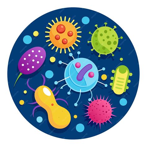 Bacteria clip art and Vector Design With a White Background | Premium ...
