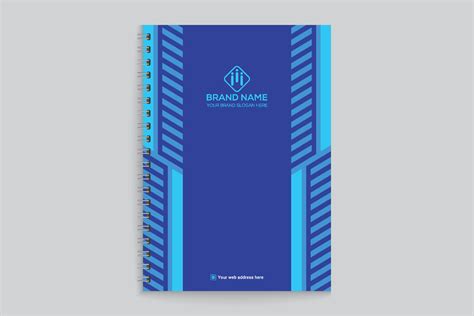 Blue color notebook cover design 26325069 Vector Art at Vecteezy