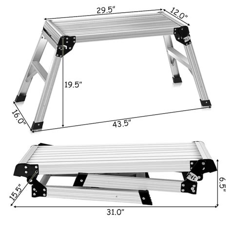 WELLFOR 1 -Step 330-lb Capacity Aluminum Foldable Step Stool in the ...