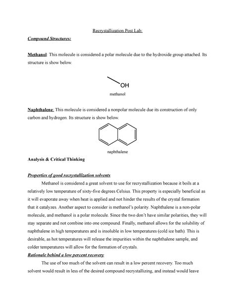 Recrystallization Lab Question 的图像结果