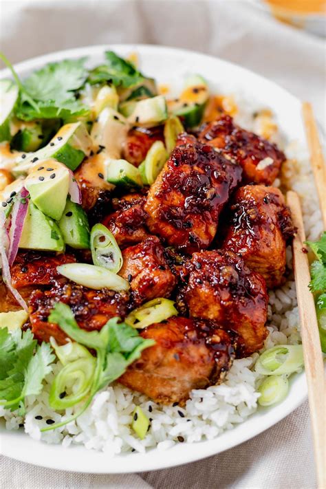 Honey garlic salmon rice bowls – Artofit