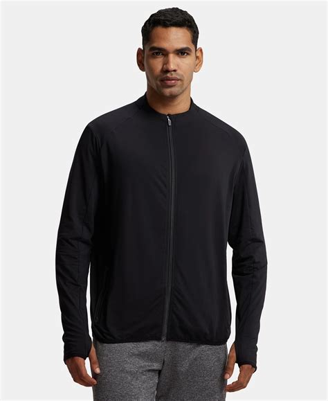 Buy Soft Touch Microfiber Elastane Stretch Jacket with Thumbhole ...