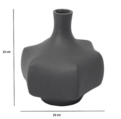 Verdant Metal grey texture Vase