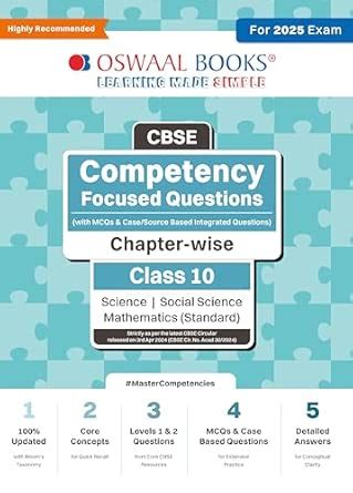 Oswaal CBSE Competency Focused Questions Class 10 Study Guide
