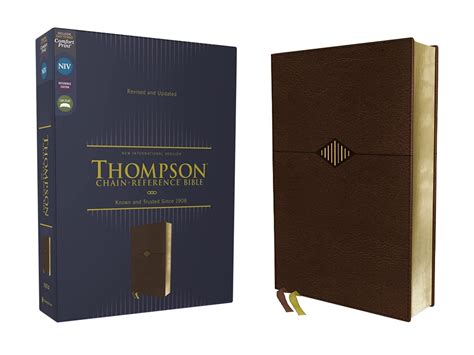 Niv, Thompson Chain-Reference Bible, Leathersoft, Brown, Red Letter ...