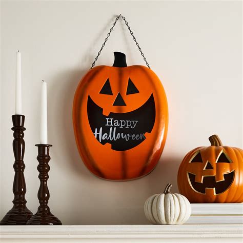 Jack-o'-Lantern Metal Wall Decor, 15"