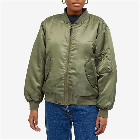Anine Bing Leon Bomber Jacket Army Green | END. (UK)