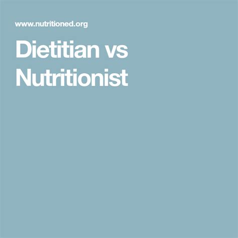 dietitian vs nutritionist usa