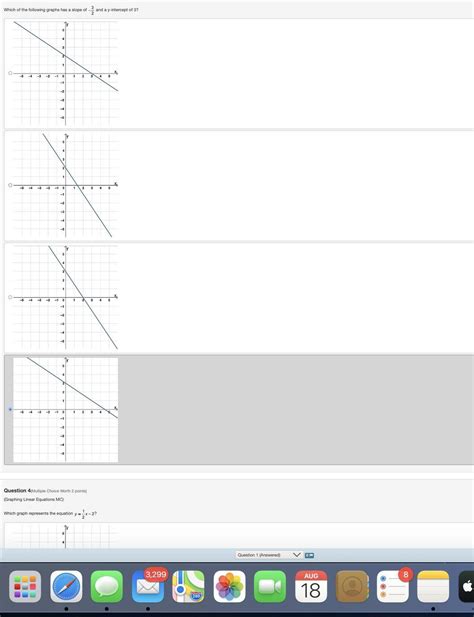 Which of the following graphs has a slope of negative three halves and ...