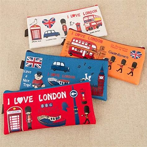 MALL Happybin London Oxford Cloth Style Pencil Stationery Bags Storage ...