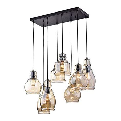 Buy Vintage Kitchen Island Cognac Glass Chandelier Pendant Lighting ...
