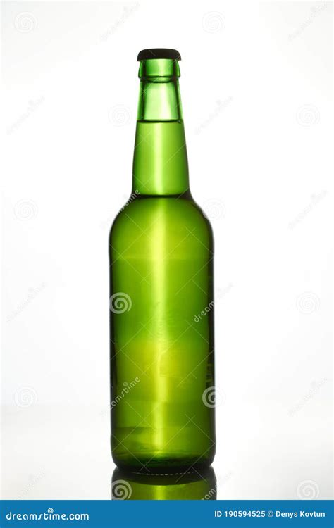 Green beer bottle. stock image. Image of beverage, glass - 190594525