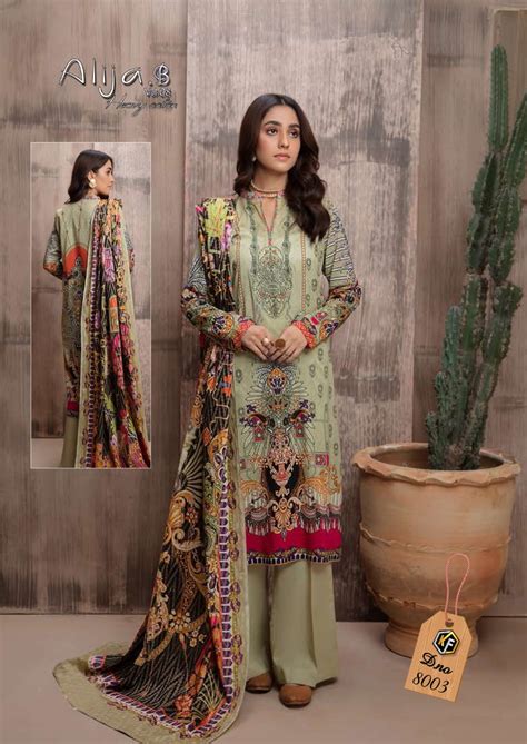 Keval Fab Alija B Vol 8 Cotton Printed Karachi Suits Wholesale