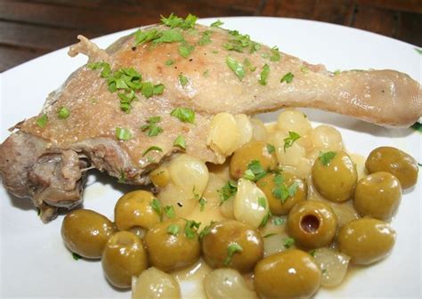 cuisses de canard aux olives et champignons