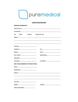 Fillable Online LOCUM APPLICATION FORM PERSONAL INFORMATION Fax Email ...