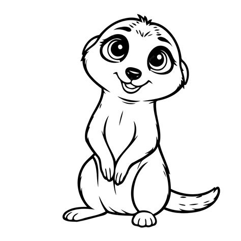 Premium Vector | Simple vector illustration of meerkat drawing for ...