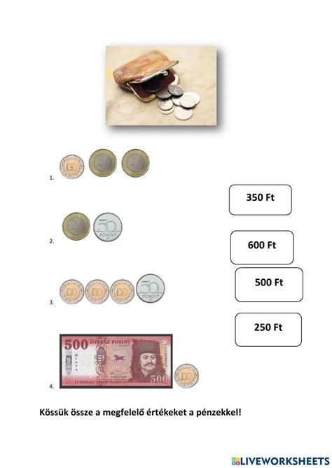 Worksheets for Learning Money 的图像结果