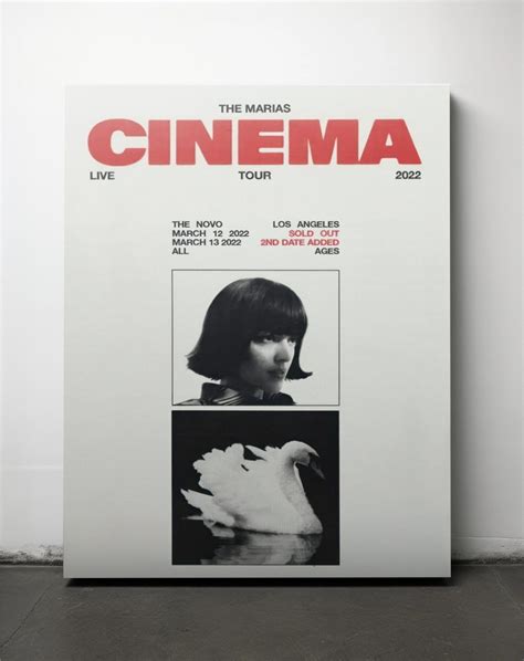 The Marias Cinema Poster Album Cover Poster Music Gift Tour Merch Album ...