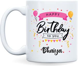 ar creative Happy Birthday Bhaiya - Birthday Quotes Printed Ceramic Tea ...