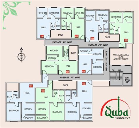 Quba Residency at Nana Peth by Quba Group - Floor Plans, Layout - Dwello