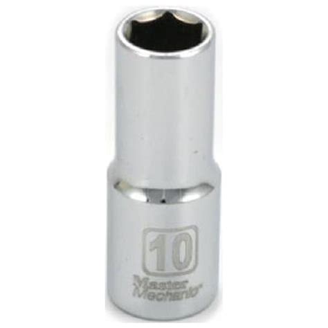 Master Mechanic 119735 Metric Deep Well Socket, 6-Point, 3/8 In. Drive ...