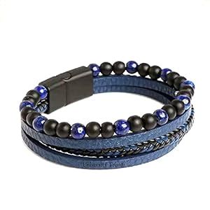 Buy University Trendz Blue Leather Chariot Braided Bracelet for Men ...