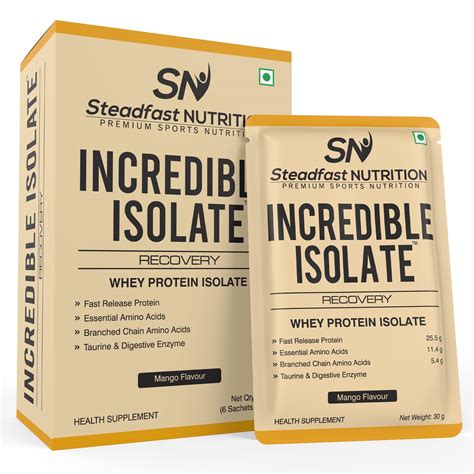 Steadfast Nutrition Incredible Isolate Whey Isolate Protein | 100% Pure ...
