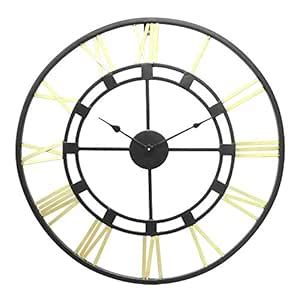 Buy CHRONIKLE Classic Round Analog Metal Case Black Needle Roman ...