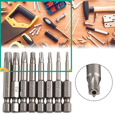 เครื่องมือ Torx bit 6 point (หัวแฉกดาว) Bit size 6.35 mm ., Tip size torx T5 ., Length over all 50 m
