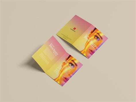 A4 Half Front / Back Bi-Fold Brochure Mockup | Free PSD Templates