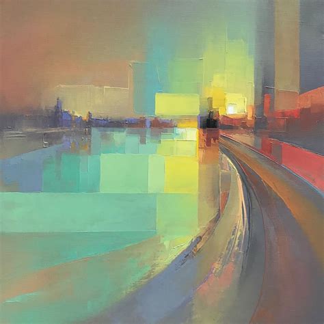 Abstract Landscape Paintings Capture Energetic Cityscapes