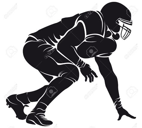 Black Football Player Clip Art