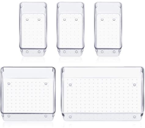 Kepzell Desk Drawer Organizer Bathroom Drawer Tray Dividers Versatile ...