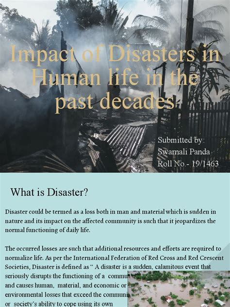 Impact of Disasters in Human Life in The Past Decades | Download Free ...
