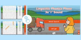 Linguistic Phonics Phase 3a 'r' Sound Word Search - Twinkl