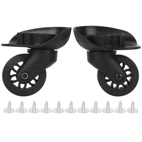 1pair Suitcase Wheel Outdoor Draw Bar Box Wheel Luggage Carrier ...