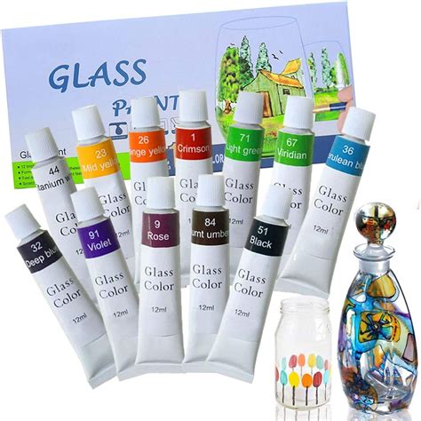 Amazon.com: Stained Glass Paint for Glass Painting, Wine Glasses, Light ...