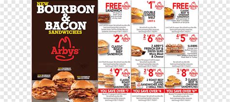 Fast food Arby's Coupon Advertising Restaurant, Promo Flyer, png | PNGEgg