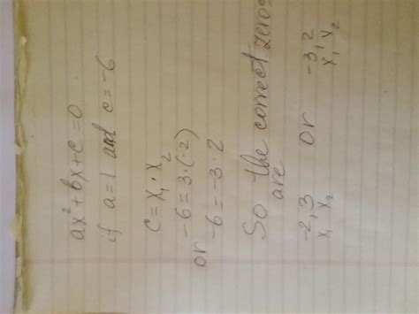 one of two students while finding the zeroes of quadratic polynomial is ...