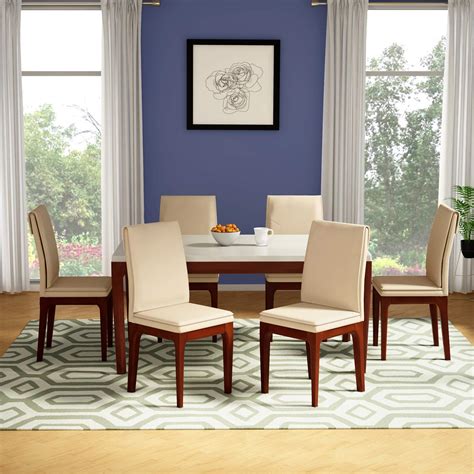 GODREJ INTERIO Terrene 6 Seater Dining Table Set | 1 Table, 6 Chairs ...
