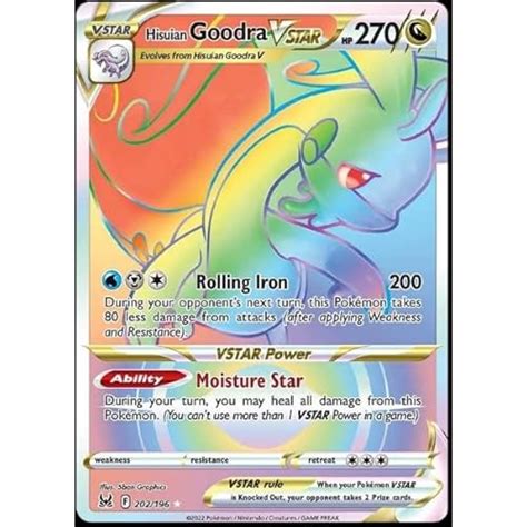 Buy Pokemon - Hisuian Goodra VStar 202/196 Lost Origin Secret Rainbow ...