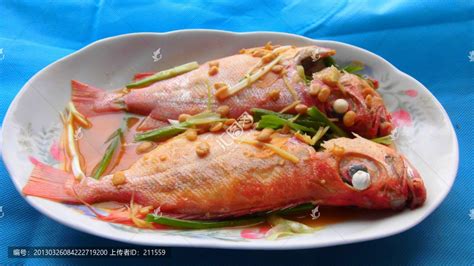 蒸大眼鸡鱼,中国菜系,食品餐饮,摄影,汇图网www.huitu.com