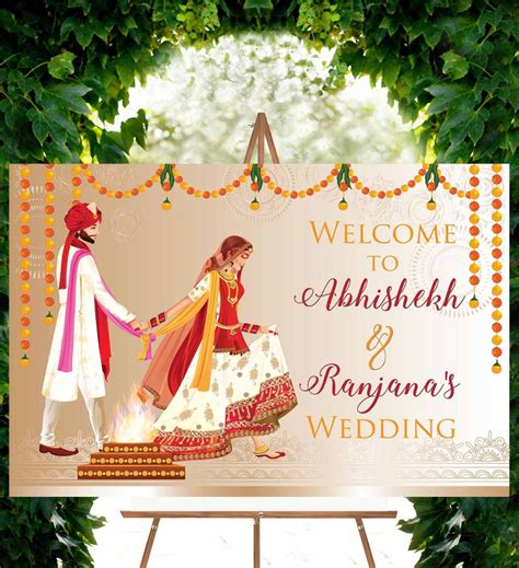 Indian Wedding Sign in Hindu Wedding Signs Indian Wedding - Etsy India