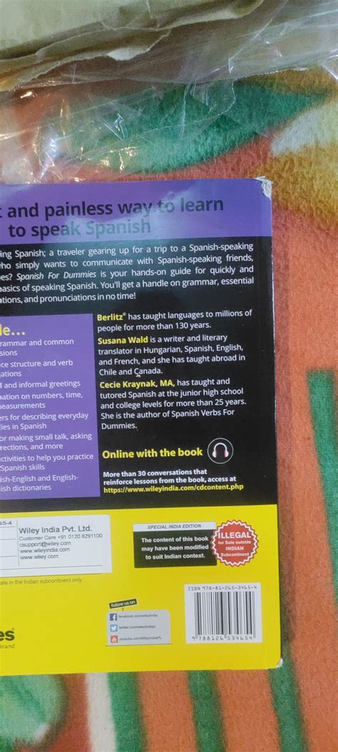 Buy Spanish for Dummies, 2ed Book Online at Low Prices in India ...