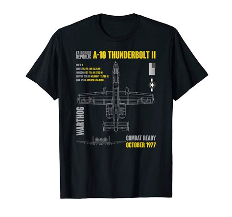 Military Aircraft A 10 Thunderbolt Ii Warthog Usaf T Shirt | Desertcart ...