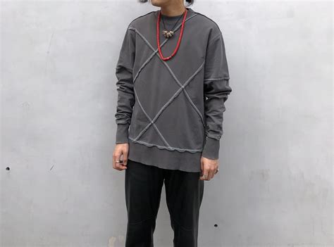 “FREAKS CLOTHING” charcoal gray cotton stitch design sweat | LAUGH